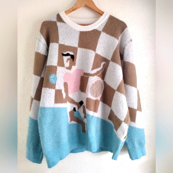 Duvin Racket Club Crew Knit Sweater - Picture 2 of 8